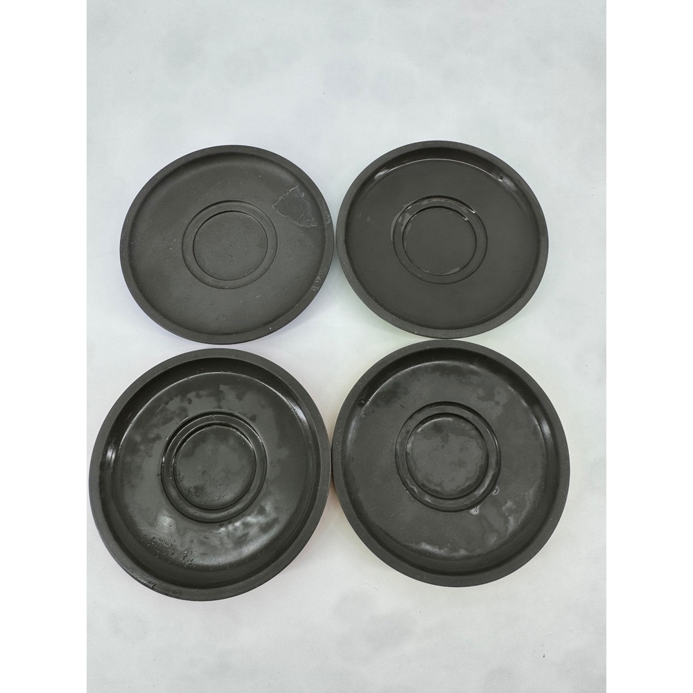 Nespresso Melamine Espresso Saucers Set of 4 Blue Green Red Yellow Matte Black